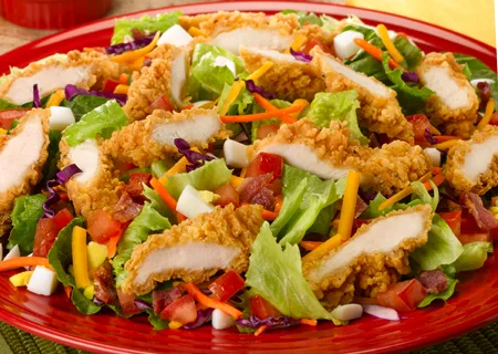 Crispy Chicken Finger Garden Salad
